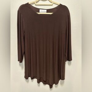 Come N See Brown Ladies Blouse Size XL Pre Owned Gently Worn.